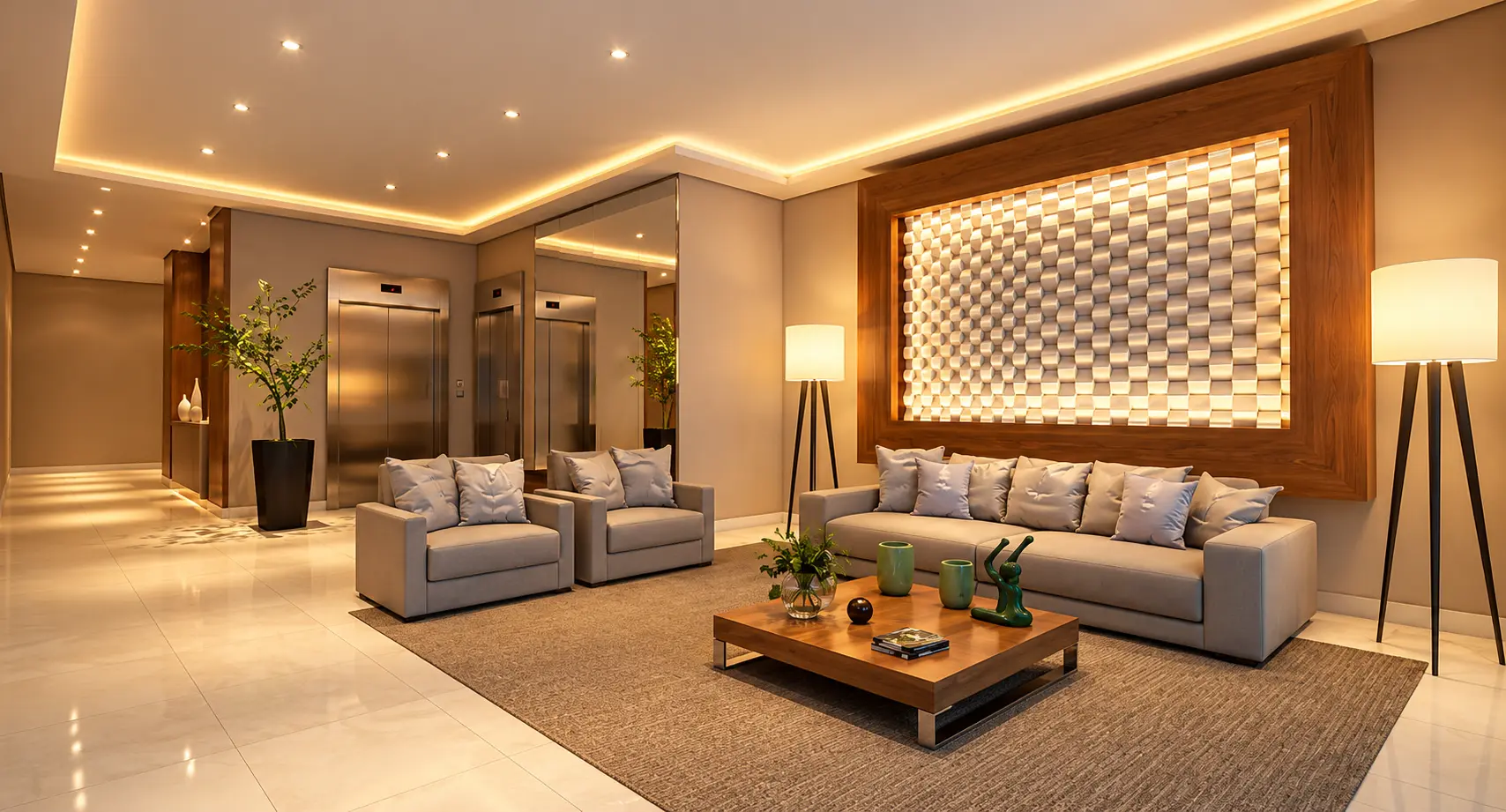 Lobby acolhedor
